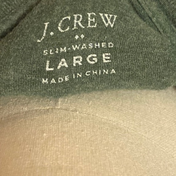 J. Crew Green Long Sleeve Tee Classic Crew Neck - Picture 2 of 6